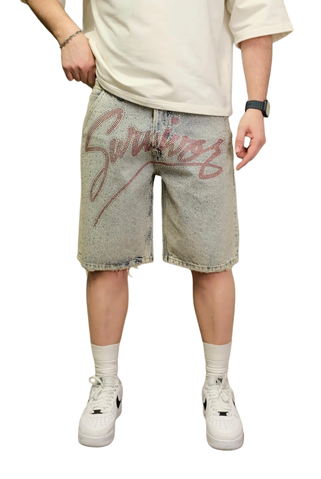 Short en Jeans Survival de Riches Paris