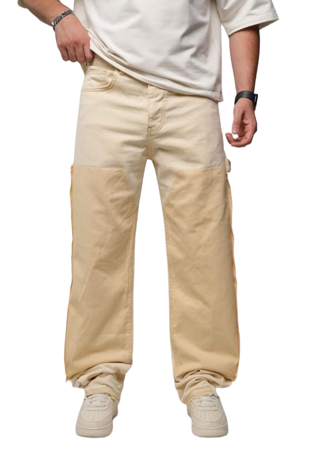 Jeans Flare Beige de Riches Paris