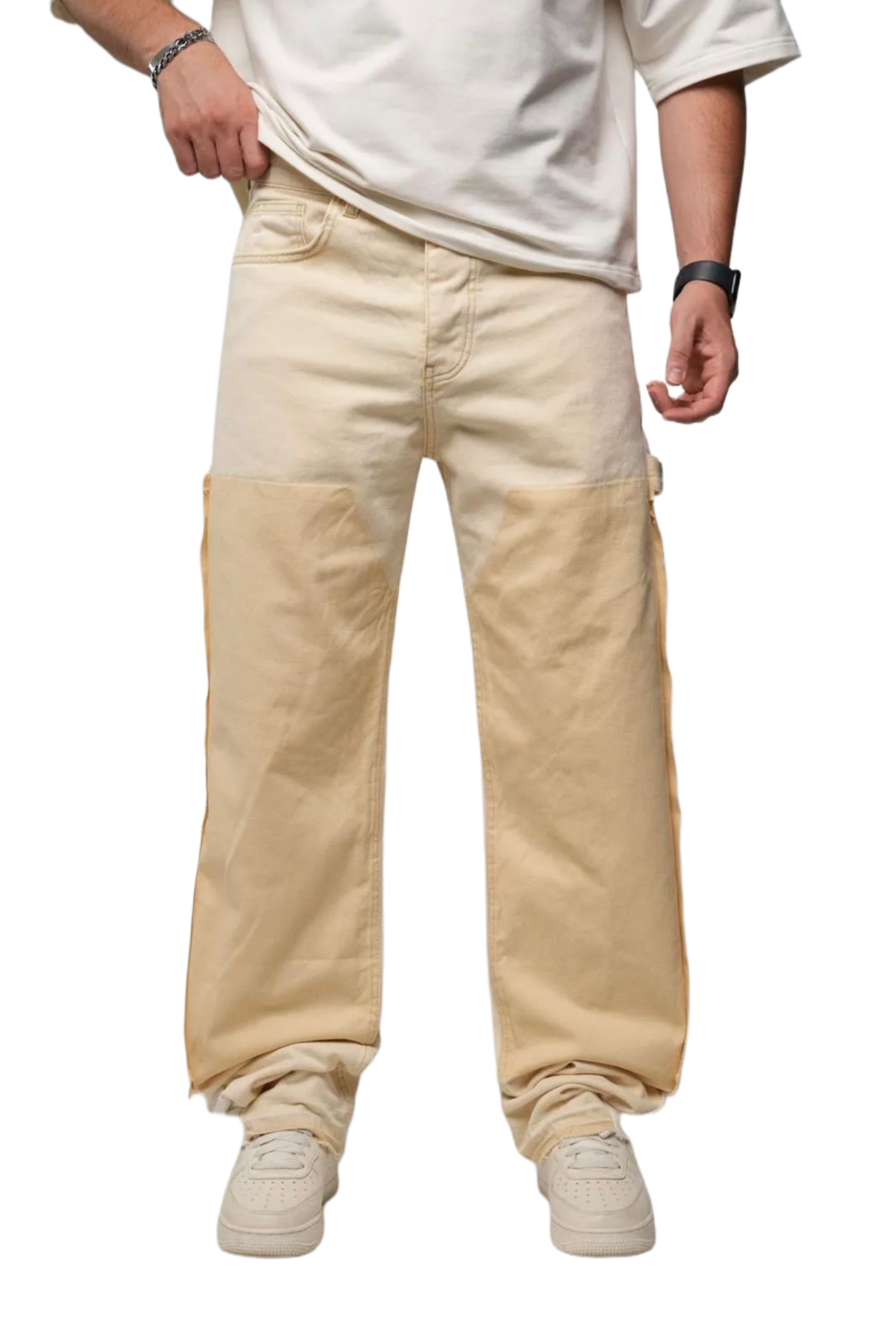 Jeans Flare Beige de Riches Paris