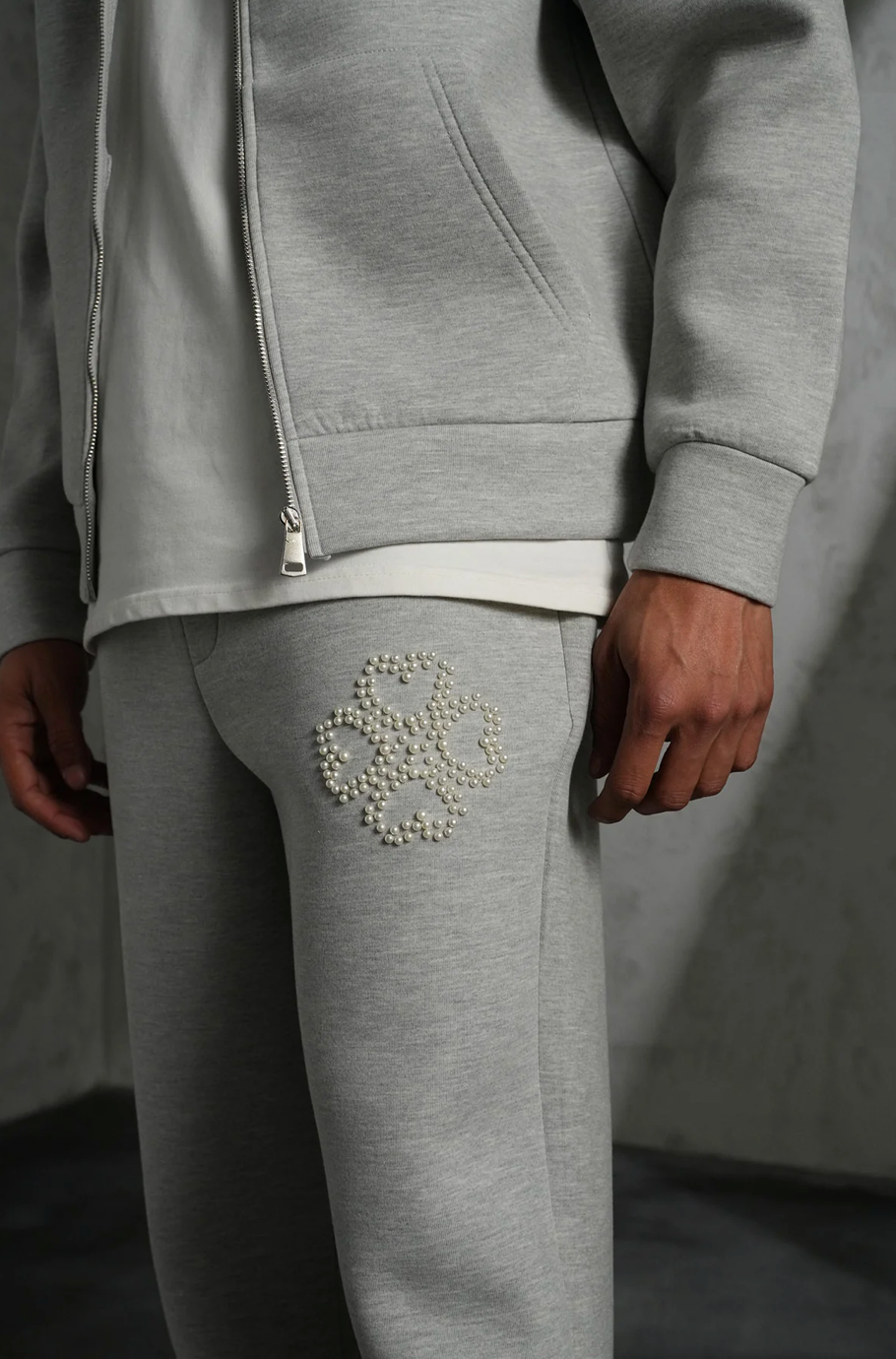 Ensemble Perles Gris