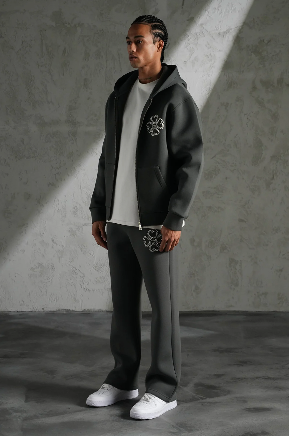 Ensemble Perles Gris Anthracite