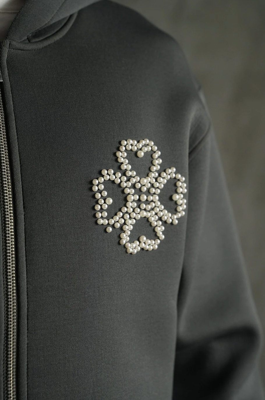 Ensemble Perles Gris Anthracite
