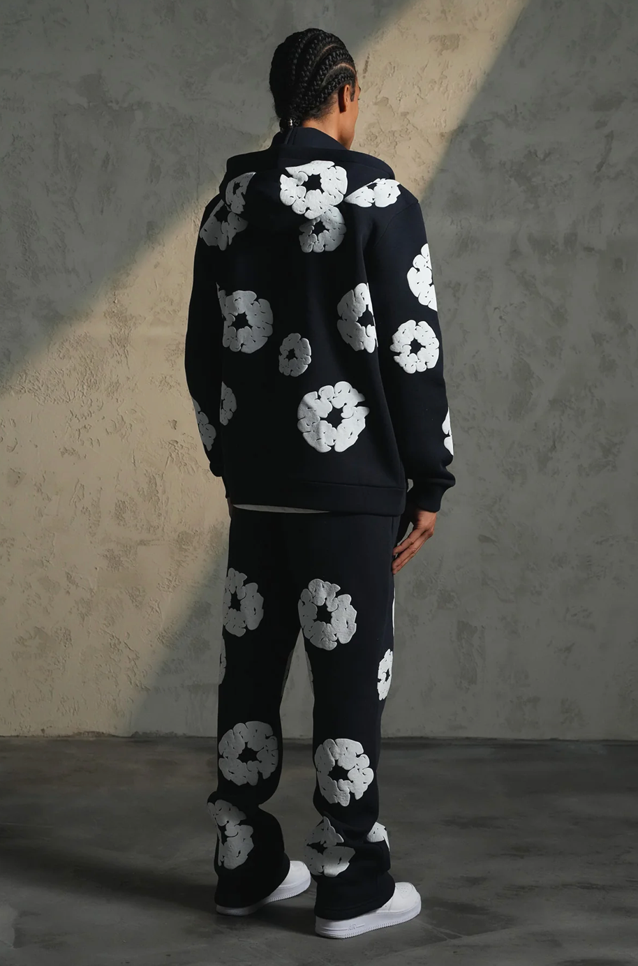 Ensemble Fleur Bleu Marine