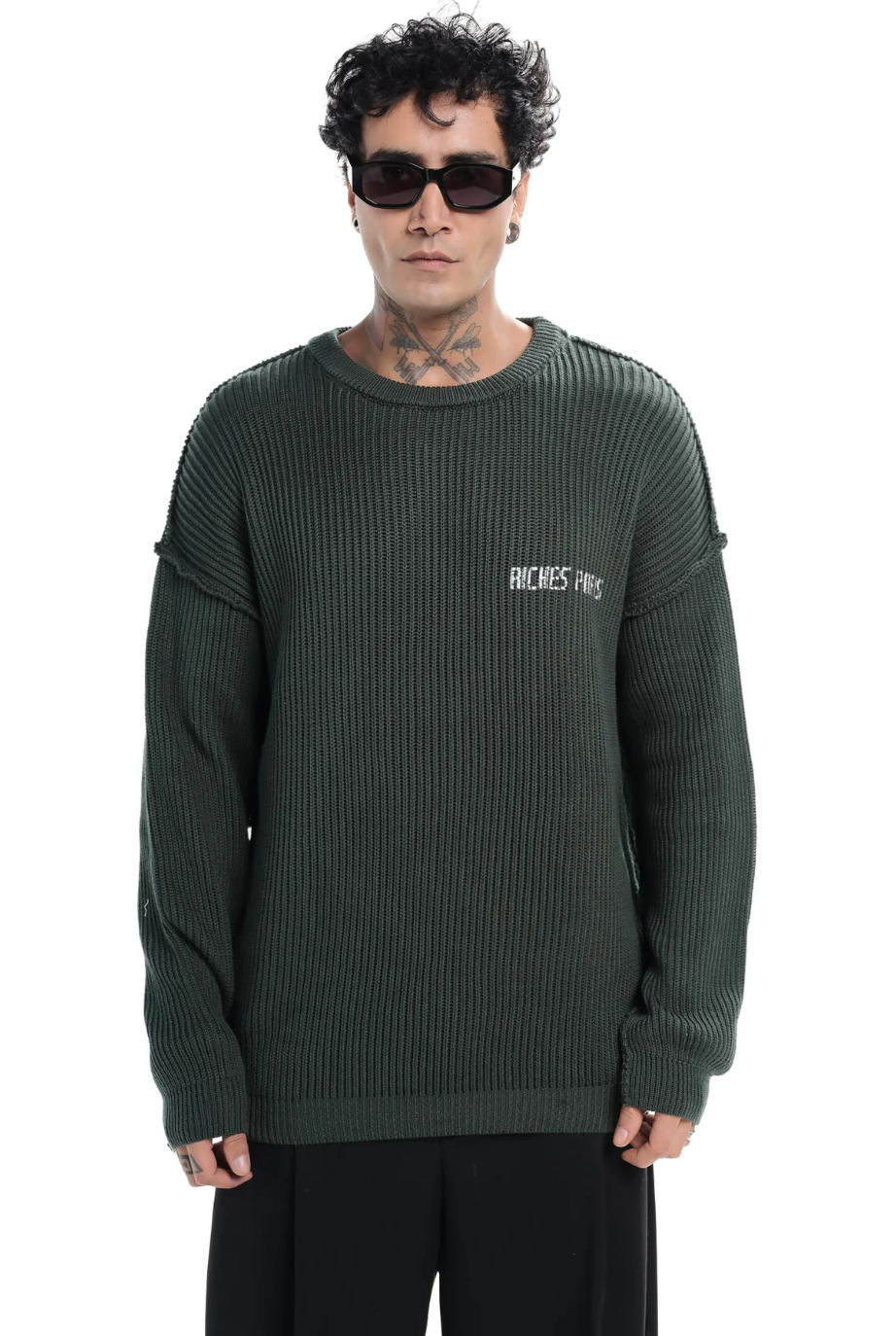 Pull Tricot Riches Paris Vert