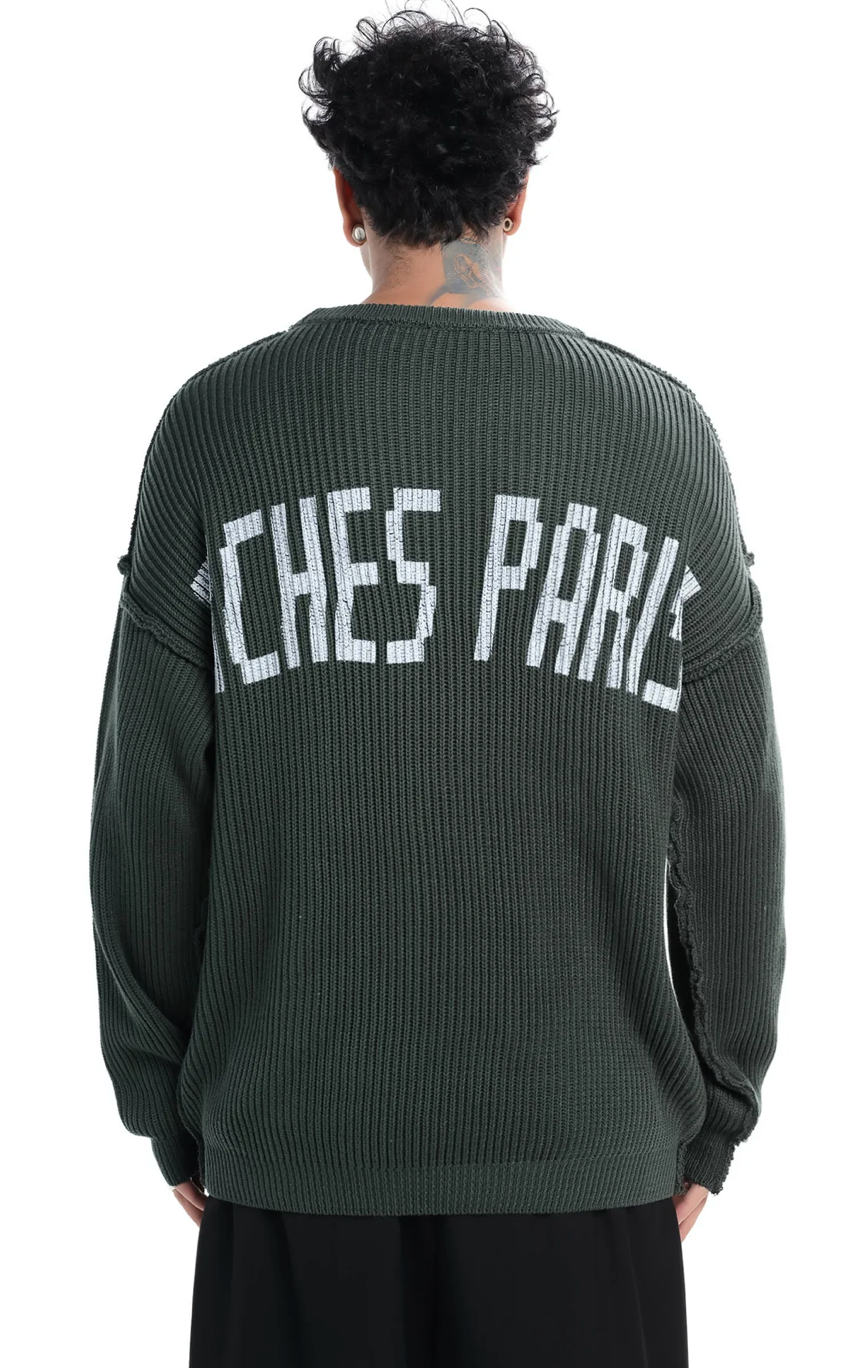 Pull Tricot Riches Paris Vert