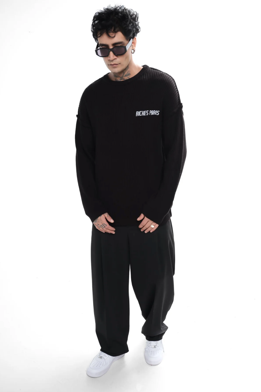 Pull Riches Paris Tricot Noir