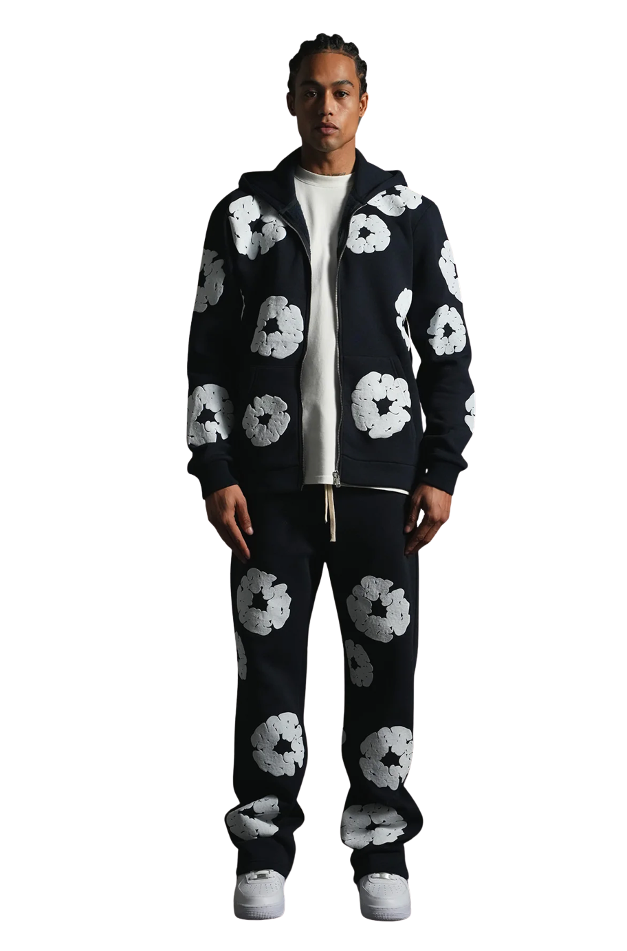 Ensemble Fleur Bleu Marine