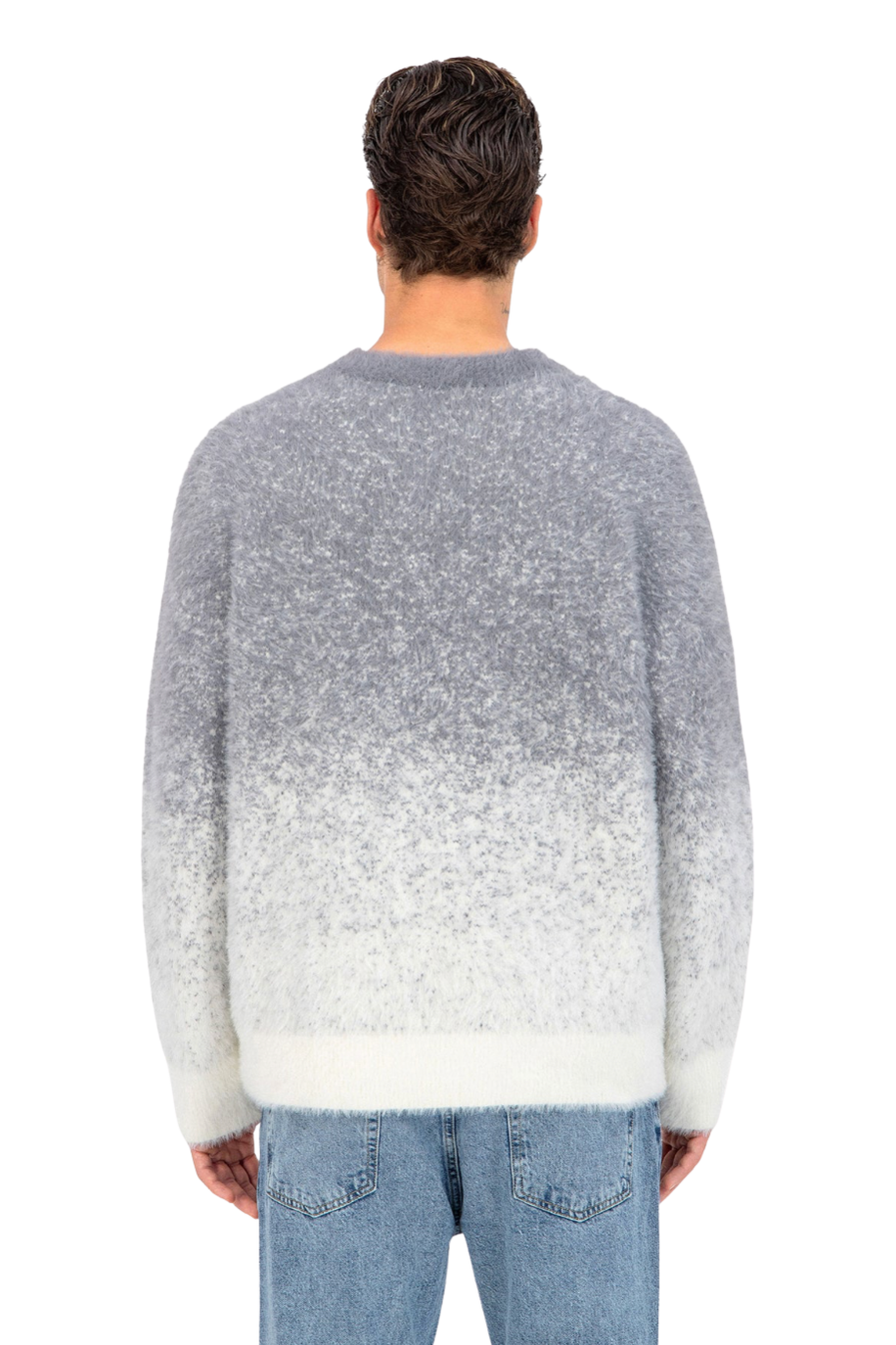 Fluffy Knit Pullover Grey