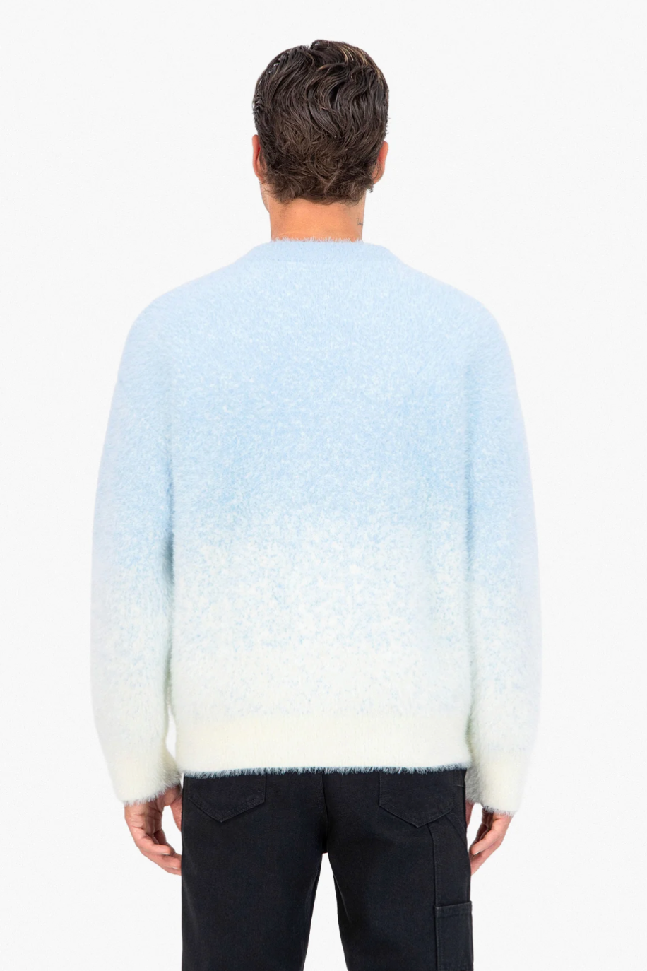 Fluffy Knit Pullover Baby Blue