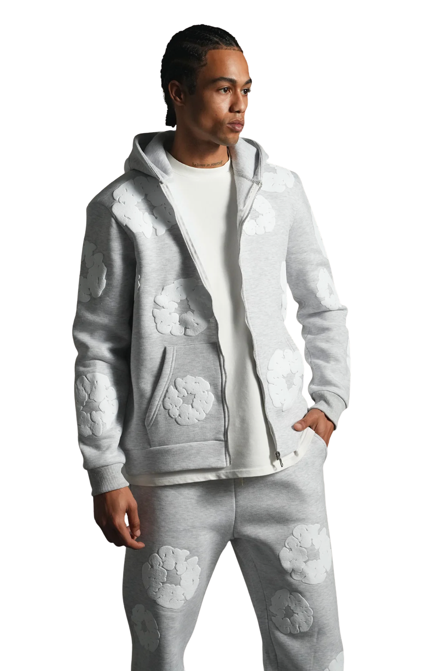 Ensemble Fleur Gris